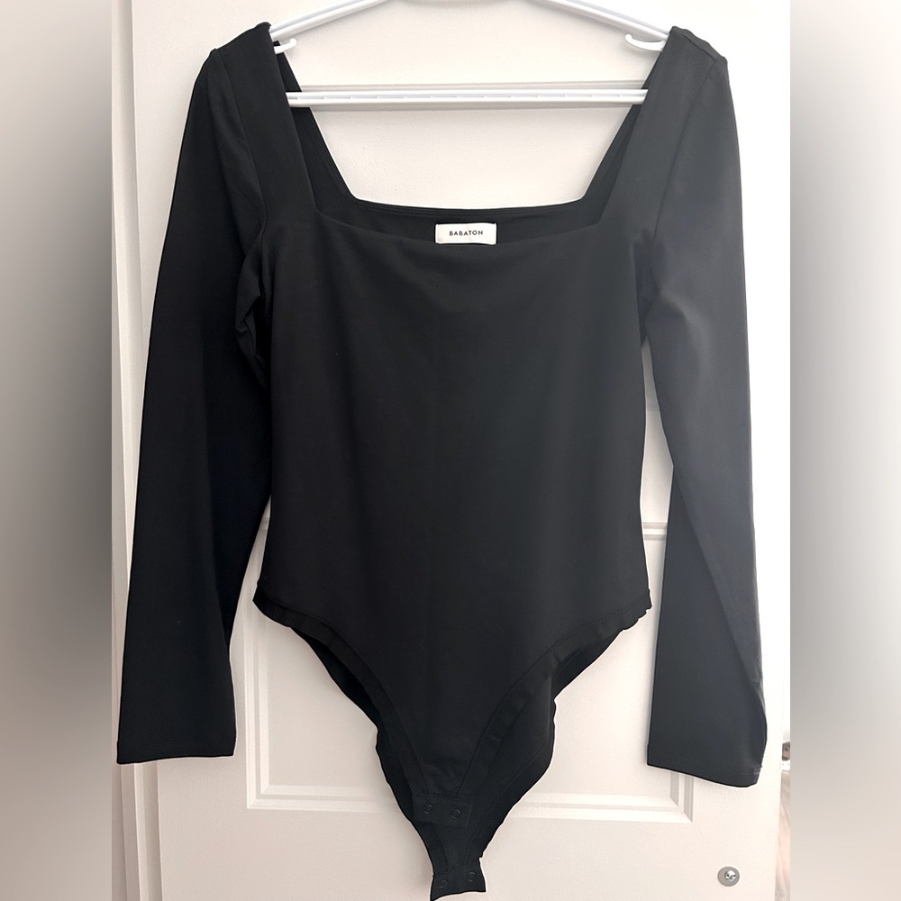 Babaton Black Long Sleeve Bodysuit